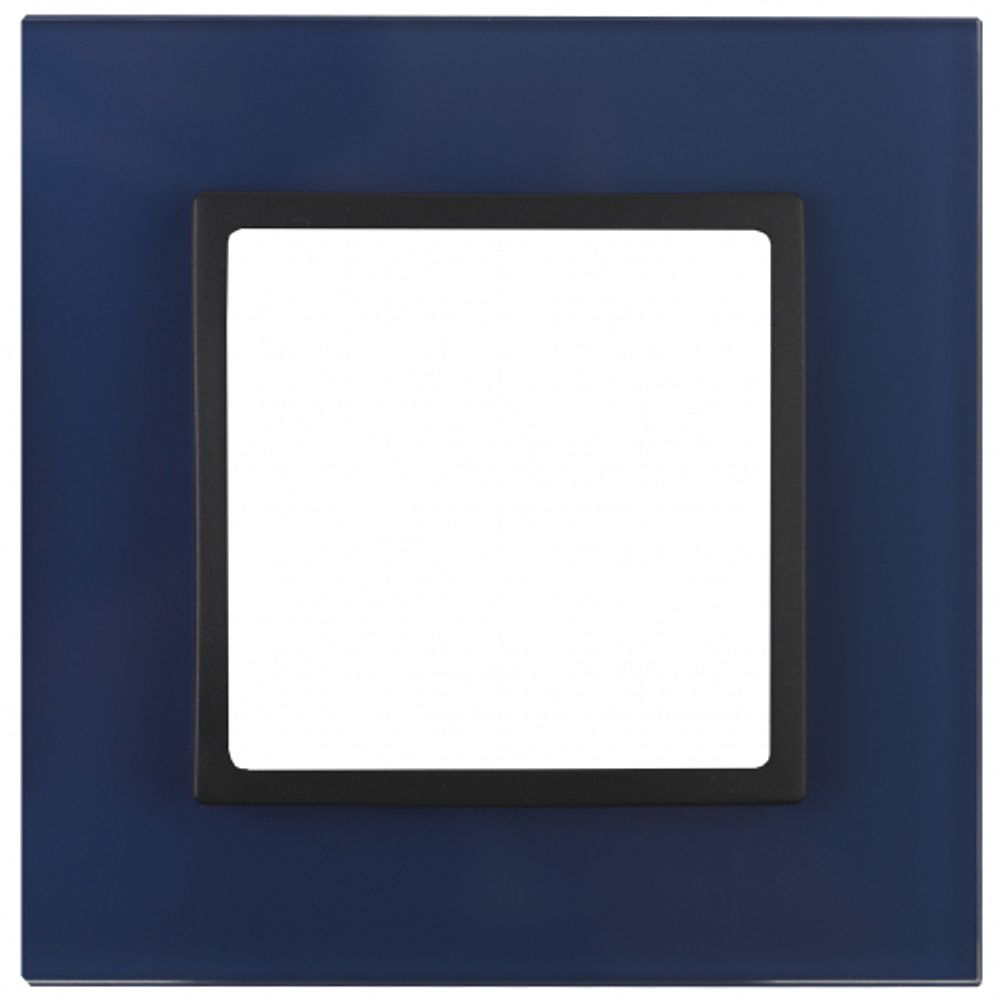 14-5101-29 ЭРА Рамка на 1 пост, стекло, Эра Elegance, синий+антр