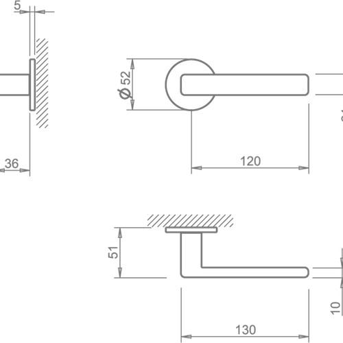Ручки дверные 3095 R 5S Tupai