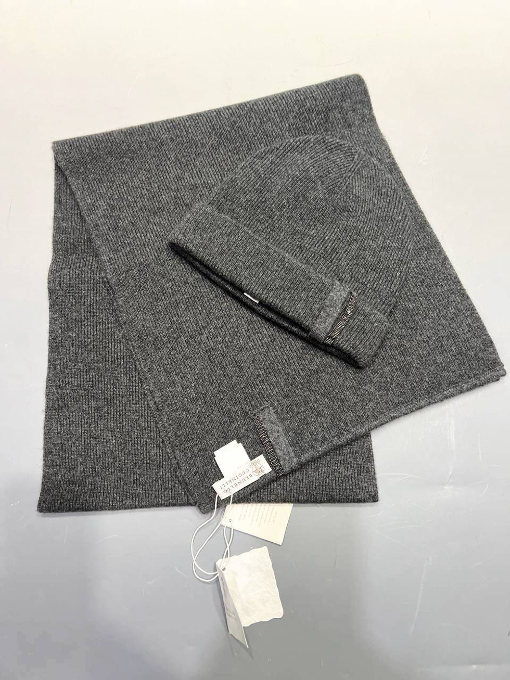 Комплект Brunello Cucinelli (шарф + шапка)