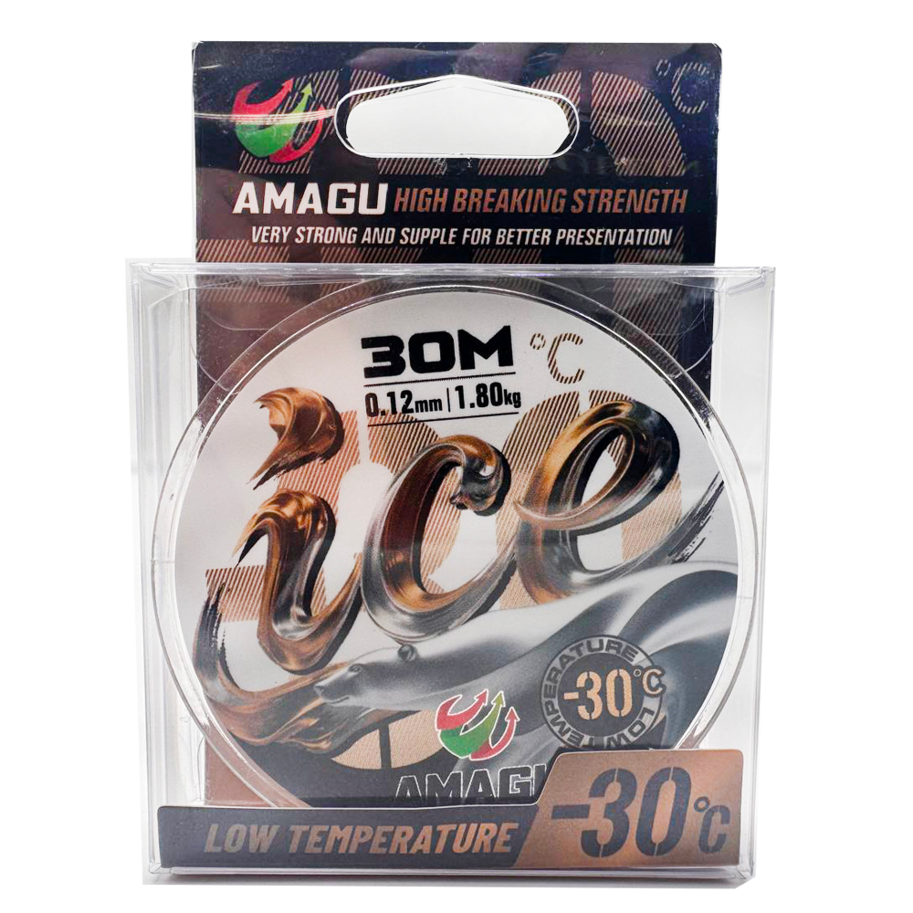 Леска зимняя AMAGU -30c ICE 0,12 мм 30 метров.