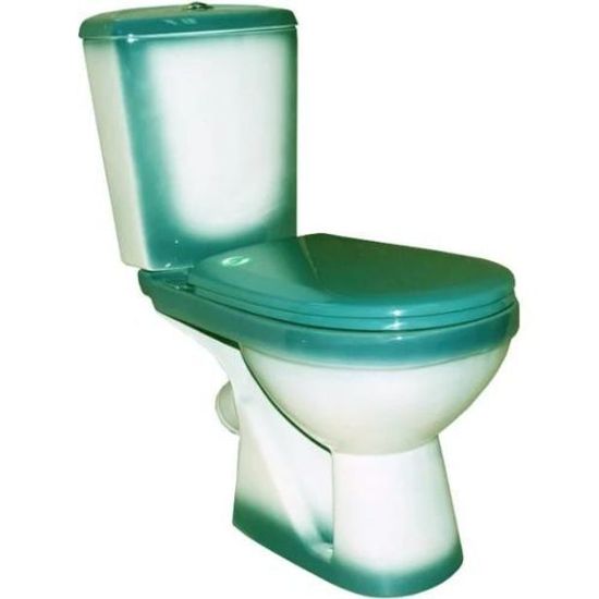 Унитаз-компакт СОЛО ( зеленый, с арматурой, крепл и сиденьем, прямой выпуск)