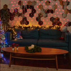 ULD-N2520-240-DTA RED IP20 Сетка светодиодная с контроллером. 240 светодиодов. 2.5х2 м. красная. IP20. провод прозрачный