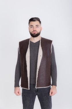 мужской жилет из овчины