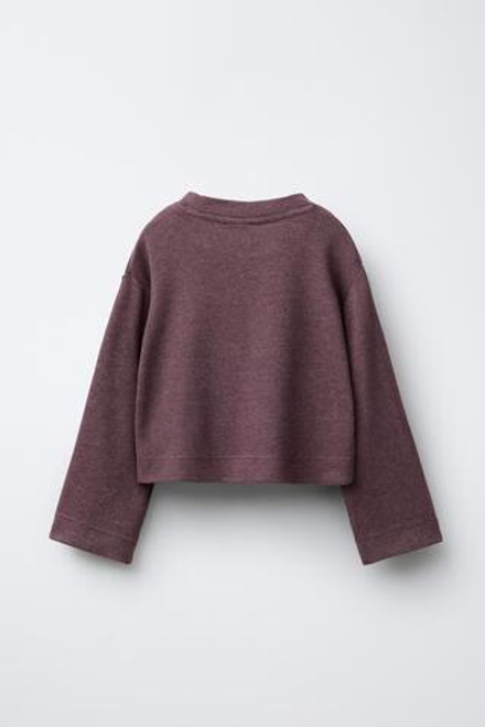 ZARA ЛОНГСЛИВ SOFT TOUCH, БАКЛАЖАННЫЙ