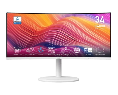 Монитор 34" MSI Modern MD342CQPW VA 3440x1440 120Hz 1ms 300cd/m 3500:1 2xHDMI 3xUSB Type-C DP 1500R 2x3W