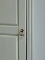 Шкаф распашной для одежды Неаполь из натурального дерева, зеленый