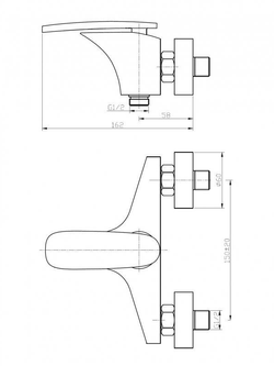 Смеситель для ванны однорычажный WeltWasser  WW MX  ESSEN 604 4665293456246 Хром
