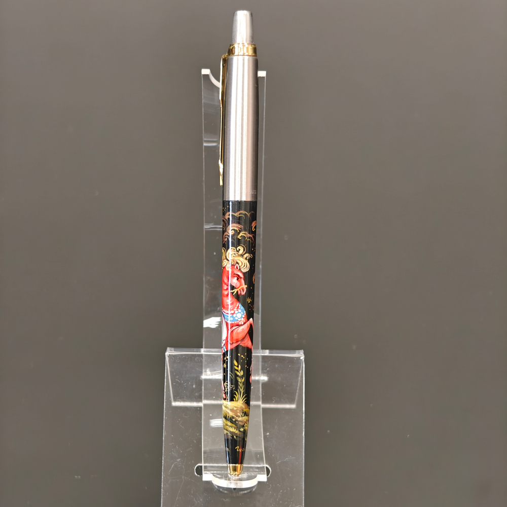 Коллекционная ручка Parker "Сказочный конь" малая с ручной росписью Палех в коробке