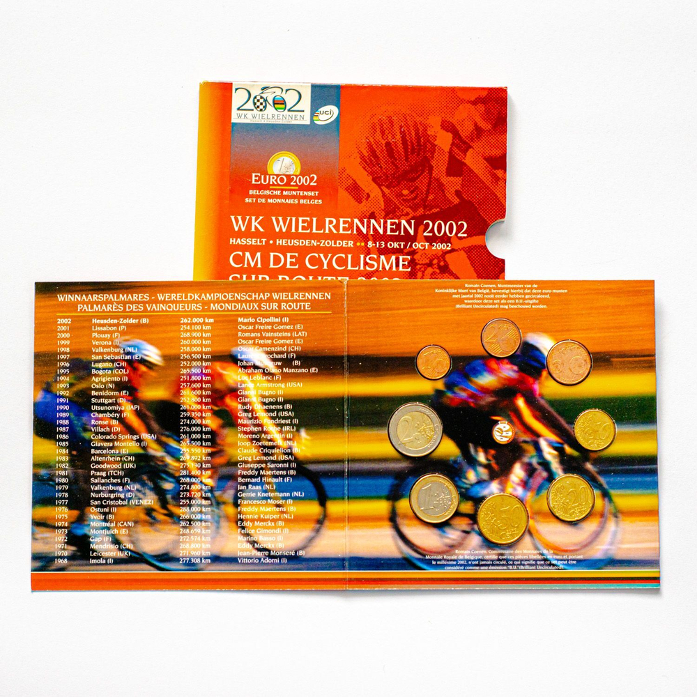Belgium 2002 Year Set "Road Cycling WC 2002 Brussels"