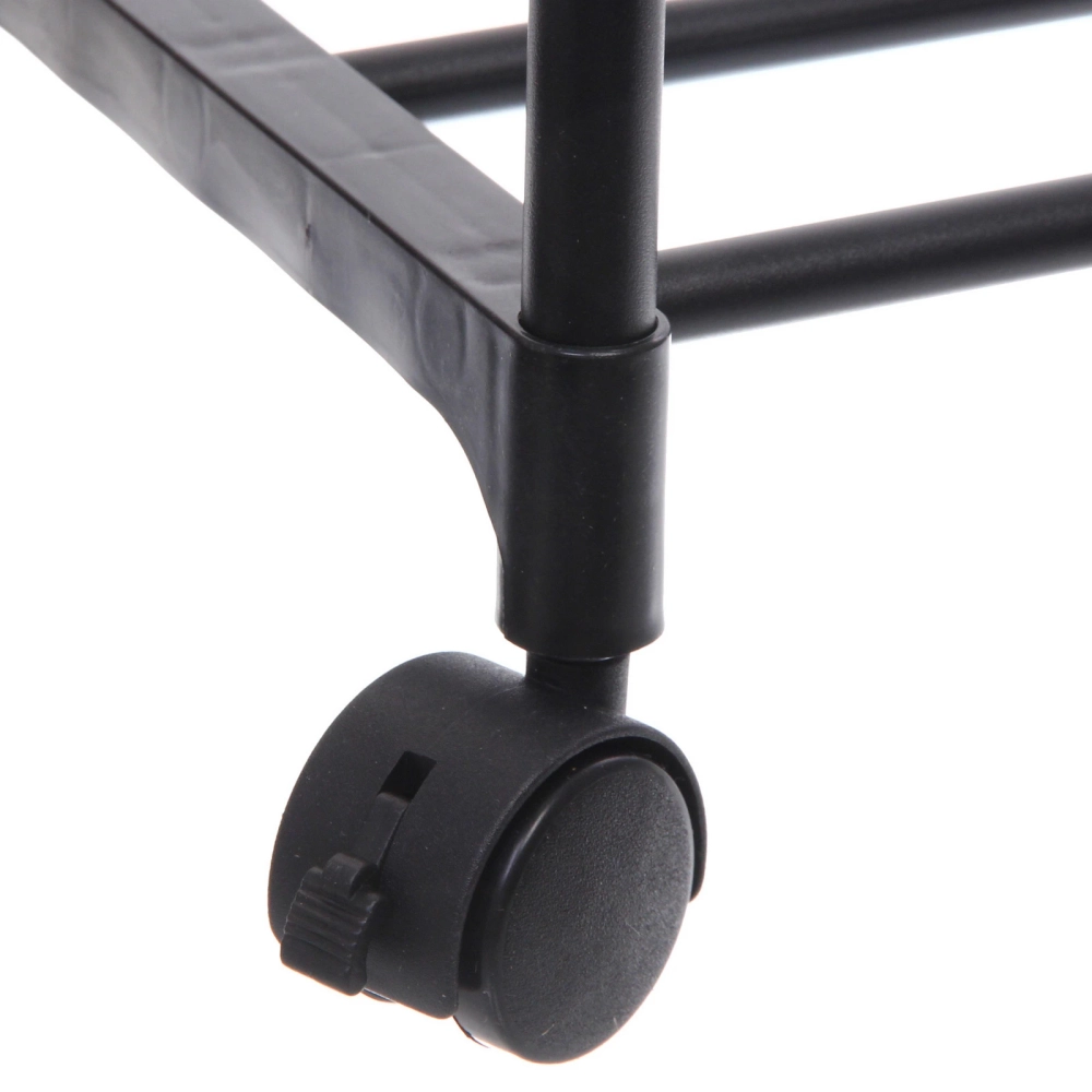 Вешалка гардеробная напольная на колёсах с блокировкой двойная «ПЕРФЕКТХАУС», цвет черный, нагрузка до 15 кг, 57.5*30*115см