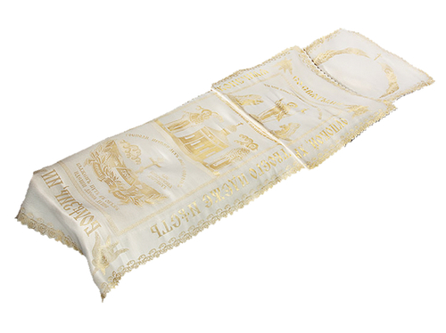 Комплект в гроб «Жаккард» золотой