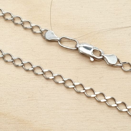 Цепочка Ромб. Родированная 3 мм