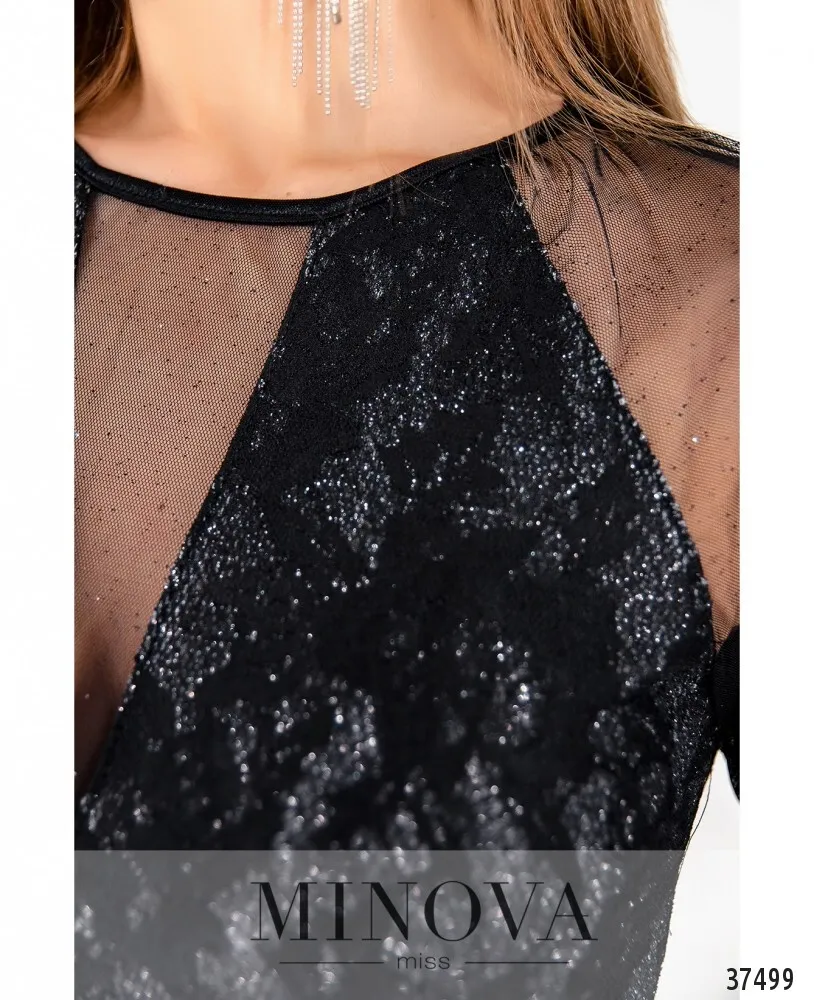 Платье 1155Н-черный Minova