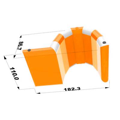 Надувная лестница для бассейна из ПВХ с бассейном, оранжевый, 1.82*1.1*0.87 м