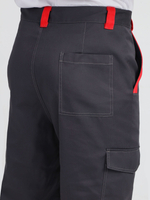 Костюм ProfLineBase-1 (тк.Твил,210) брюки, т.серый/черный/красный
