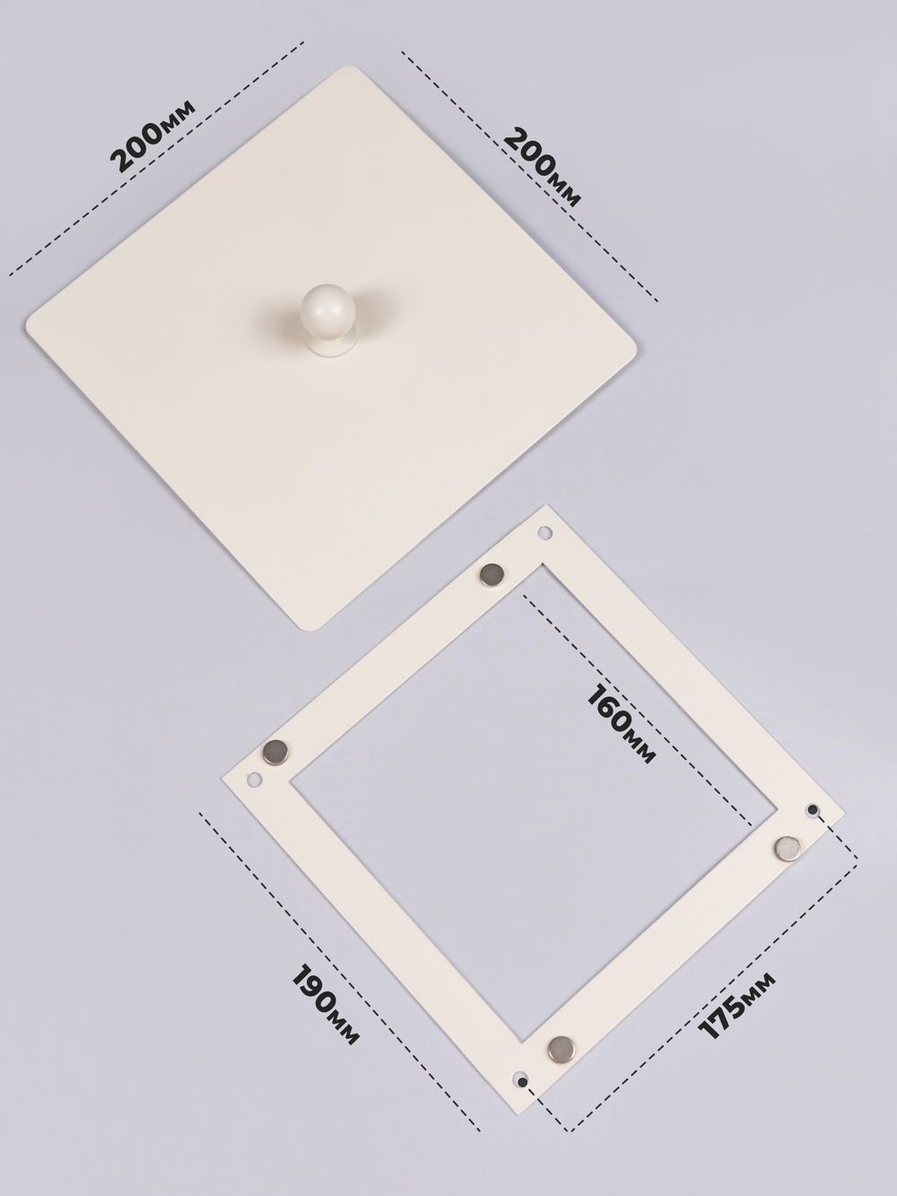 Люк Ревизионный с ручкой 200х200 Бежевый