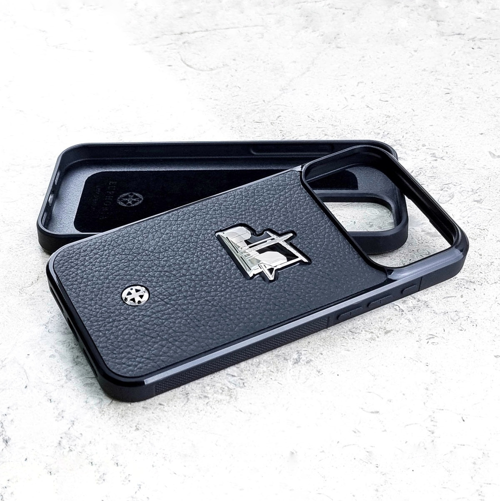 Дизайнерский чехол iPhone строительство - Euphoria HM Premium - натуральная кожа, ювелирный сплав, купить