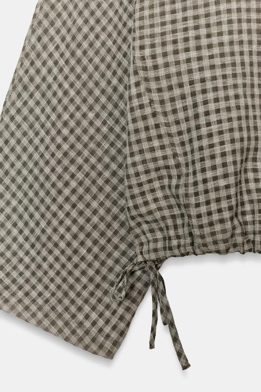 ZARA РУБАШКА-КЕЙП В КЛЕТКУ, МЯГКИЙ СЕРЫЙ