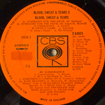 Blood Sweat & Tears ‎– Blood Sweat & Tears 3 (Англия 1970г.)
