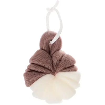 Мочалка нейлоновая «Premium - PORTENEGRO», цвет белый / капучино, 50гр, (ZIP пакет)