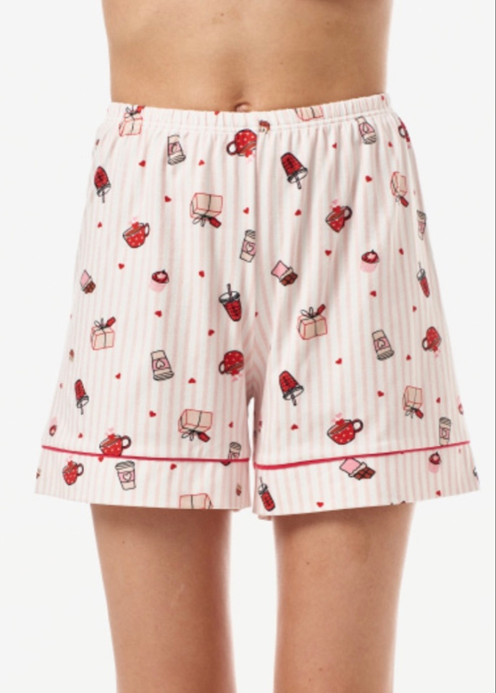 ШОРТЫ ПИЖАМНЫЕ MILAVITSA (МАЛИНОВЫЙ КОКТЕЙЛЬ)