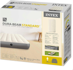 Мaтрас нaдувной Intex 64101 Deluxe Twin 99х191х25 см / Крoвать нaдувная Интeкс односпальная велюровая для дома и туризма