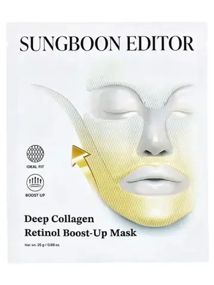 Sungboon Editor Подтягивающая гидрогелевая маска с ретинолом и коллагеном Deep Collagen Retinol Boost Up Mask 25 гр