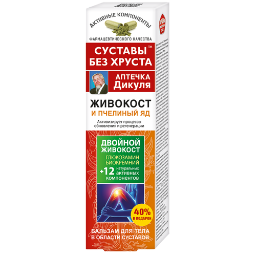 Аптечка Дикуля Живокост + пчелиный яд бальзам для тела 125 мл