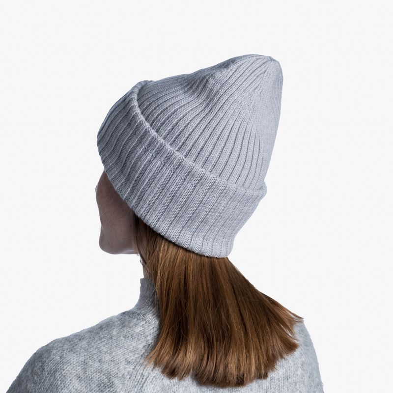 Вязаная шерстяная шапка Buff Hat Wool Knitted Ervin Light Grey Фото 6