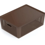 Корзина для хранения с крышкой «TRAYMIX», 41.5*31*15.3см, 16,5л