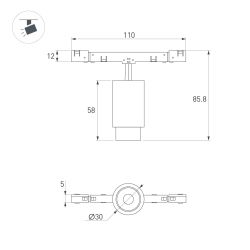 Светильник MAG-MICROCOSM-SPOT-ZOOM-R30-2W Warm3000 (WH, 15-45 deg, 24V) (Arlight, IP20 Металл, 5 лет) 051804