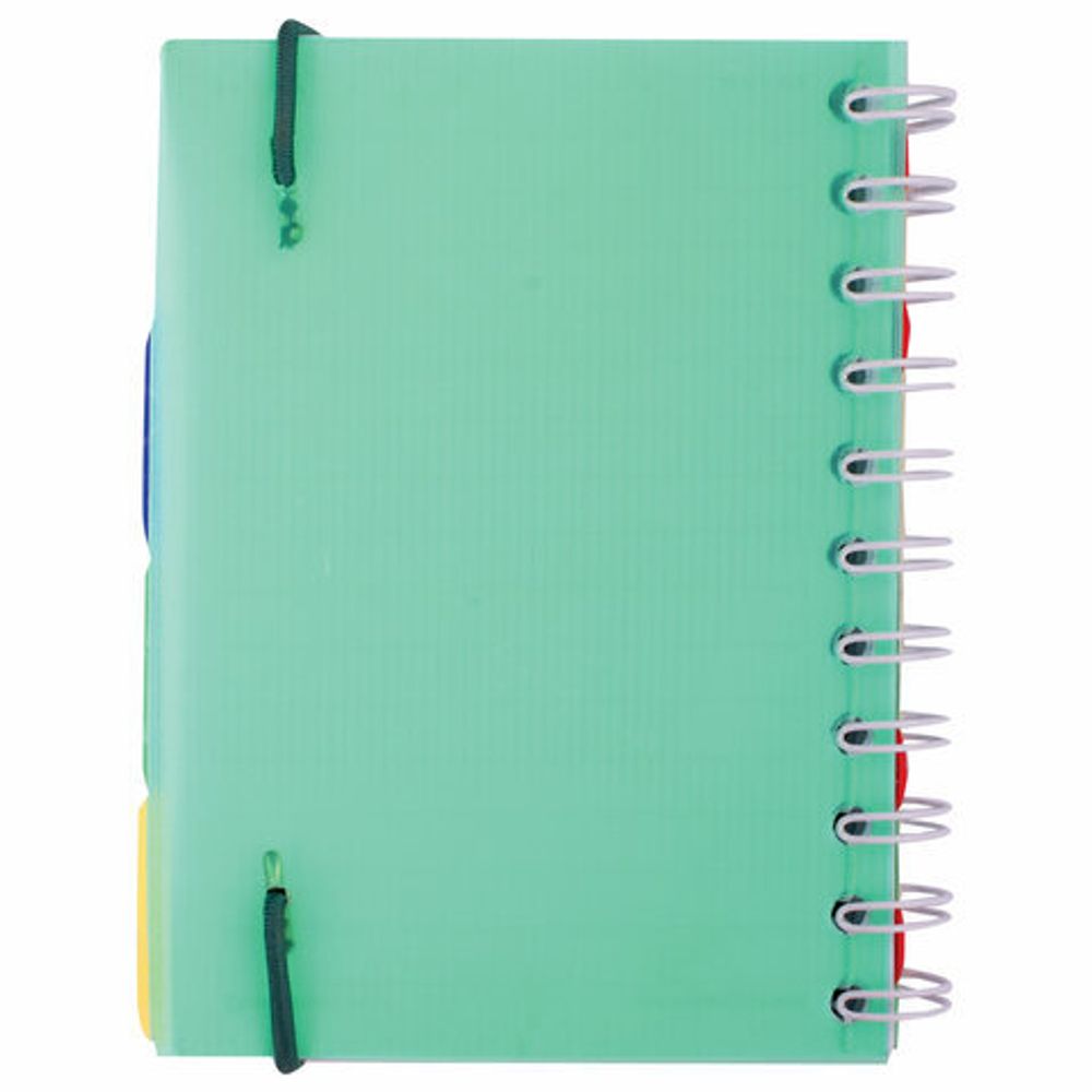 Блокнот МАЛЫЙ ФОРМАТ (115х152 мм) А6, 150 л., гребень, на резинке, пластиковая обложка, линия, BRAUBERG, "Сочный", 125390