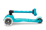 Самокат Mini Micro Deluxe складной LED аква