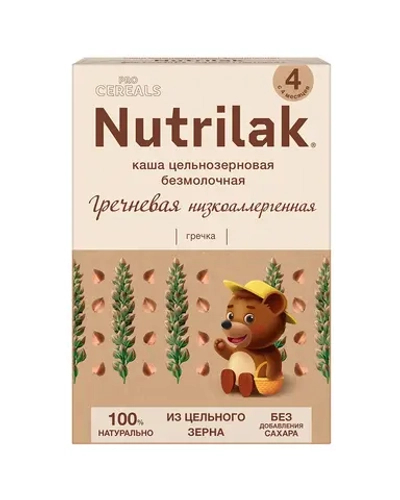 Каша безмолочная Nutrilak Premium Procereals гречневая низкоаллергенная 200г с 4месяцев