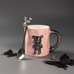 Lenardi 315-069 Кружка 350мл с ложкой в под.уп.(х36)Фарфор