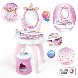 Детский туалетный столик 2в1 Smoby Disney Princess 320250 с 10 аксессуарами от 3 лет — фото 4