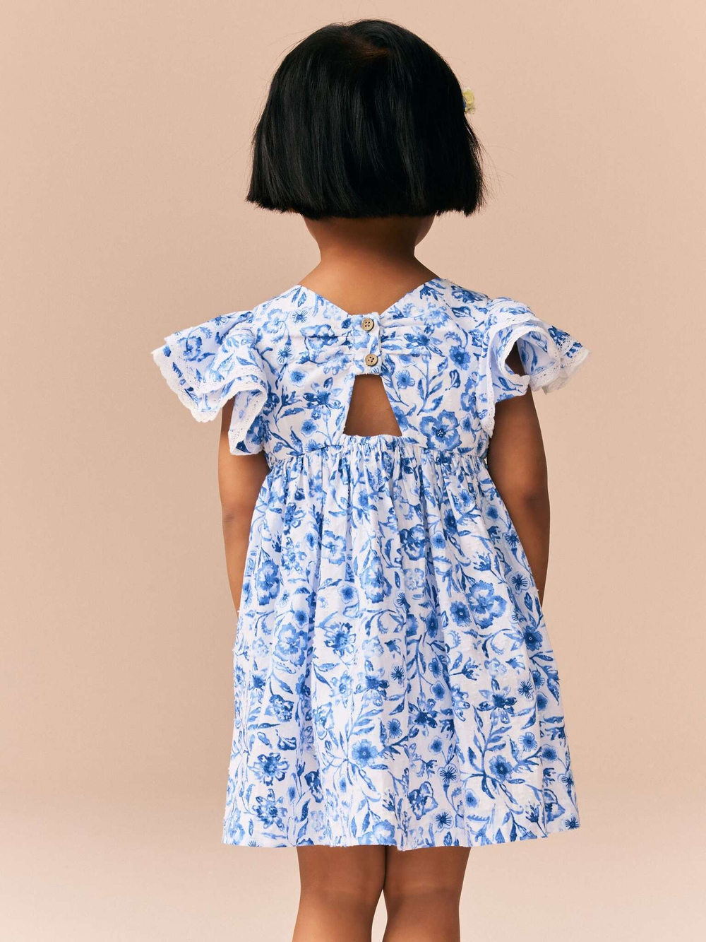 Платье для девочки Next E86-996, Белый, Синий