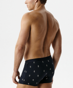 Мужские трусы шорты Atlantic, набор из 3 шт., хлопок, деним + темно-синие + темно-серые, 3MH-227