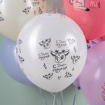 Шар (12''/30 см) Олененок в цветах, Ассорти, макарунс, 5 ст, 25 шт.