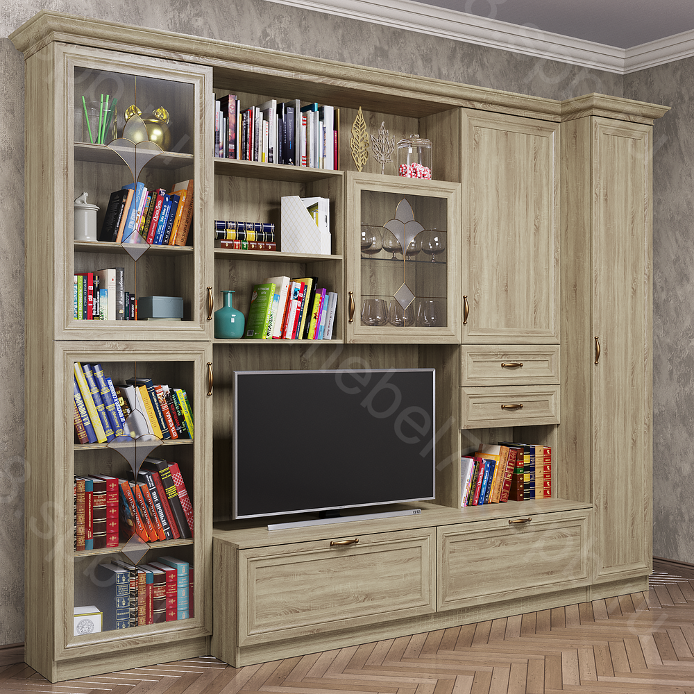 Стенка Венеция 9 с витражом