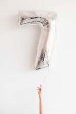 шар цифра 7 серебро