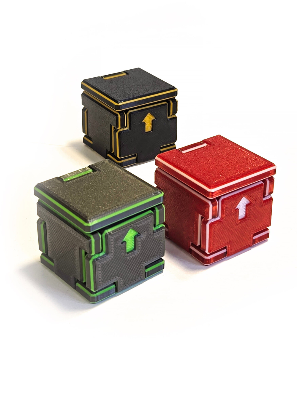 Игрушка робот-паук трансформер, 3D печать, черный с оранжевыми полосками