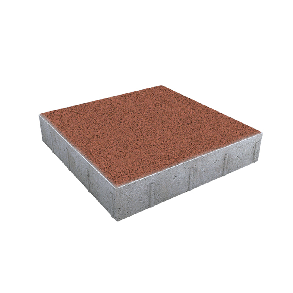 Тротуарная плитка КВАДРАТ 500х500 мм - Гранит Красный