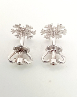 Серьги-пусеты Эстерелла, серебро 925 пробы, родированные/Ф