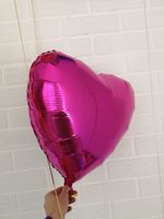 F Шар 18" / 46 см Сердце Фуксия Фуше (БГ-15)