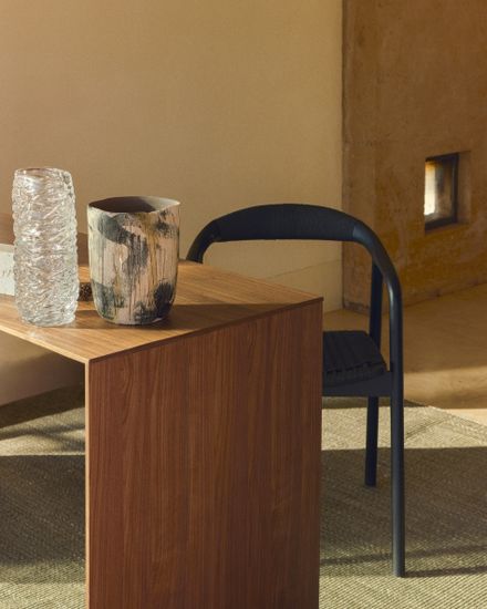 Коричневая керамическая ваза Dirva, 38 см