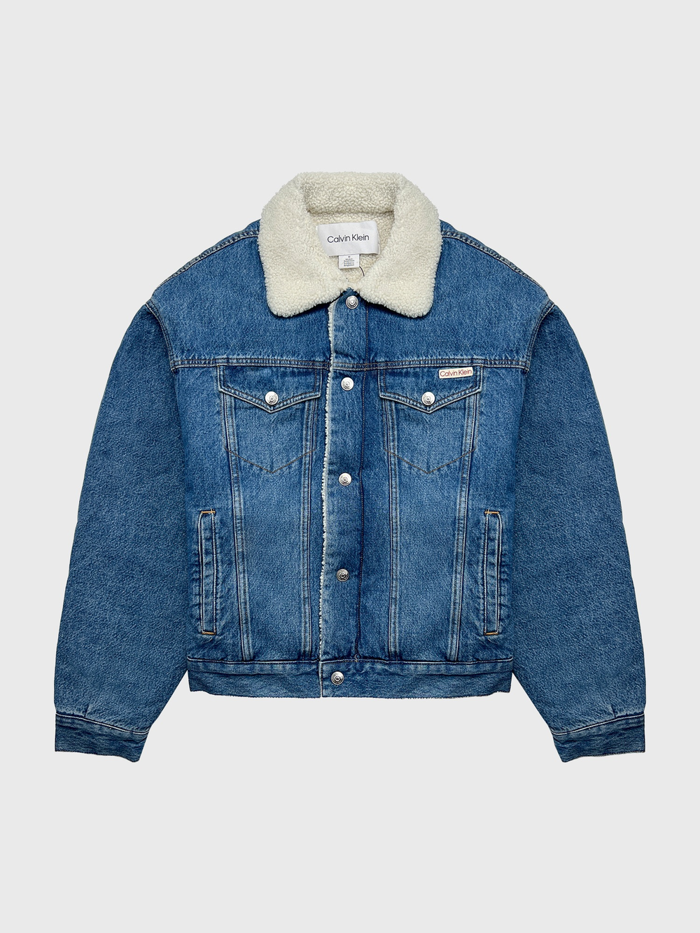 Куртка шерпа Calvin Klein Essential Blue Denim Trucker Casper Blue
