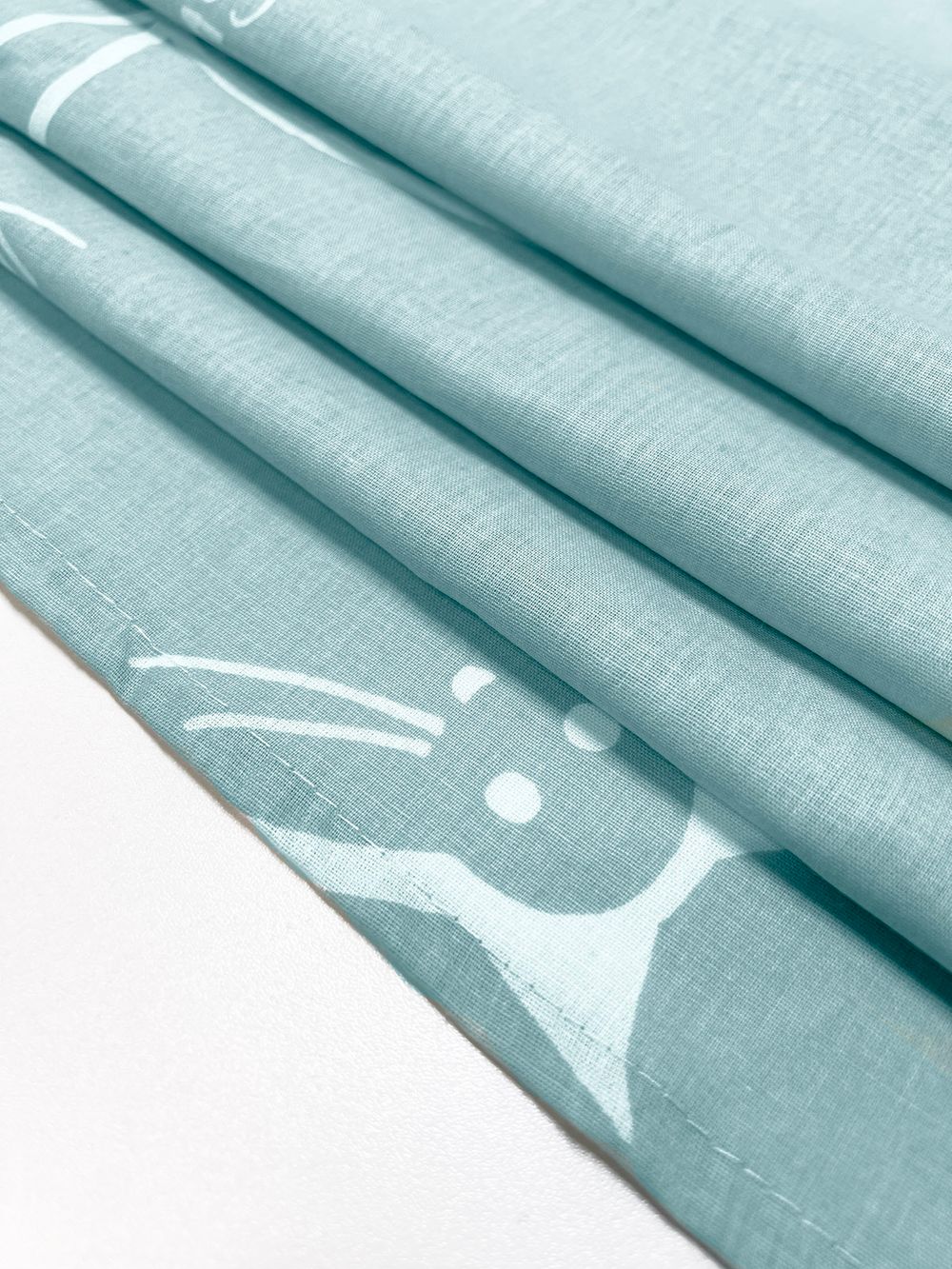 Простынь перкаль Сказка "Котики (мята)" 150x215 см