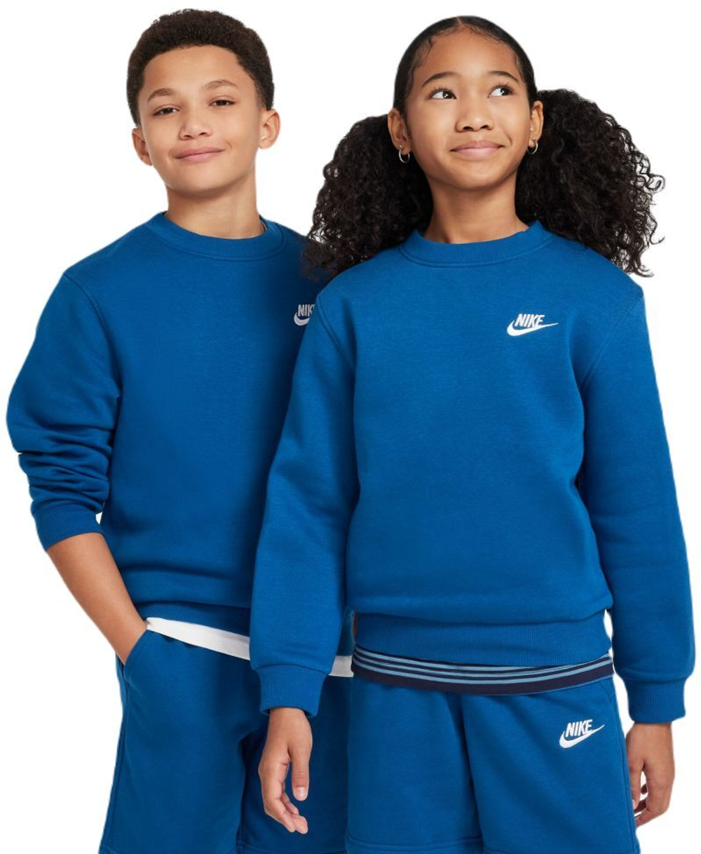 Кофта для девочки теннисная  Nike Kids Sportswear Club Fleece Hoodie - небесный