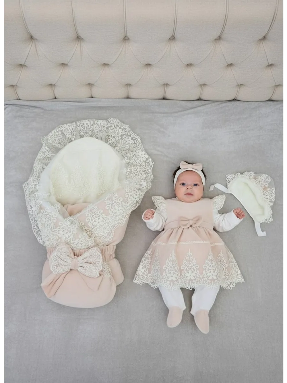 Конверт на выписку зима для новорожденных девочек